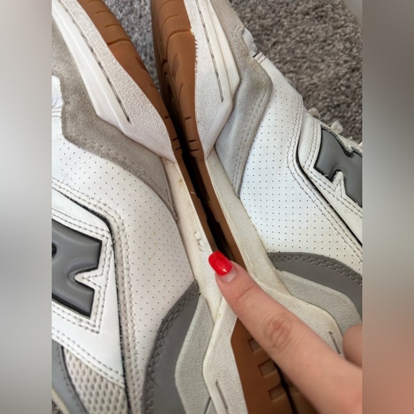 New Balance 550 Athletic Shoe - White / Slate Grey / Brighton Grey - Picture 3 of 10